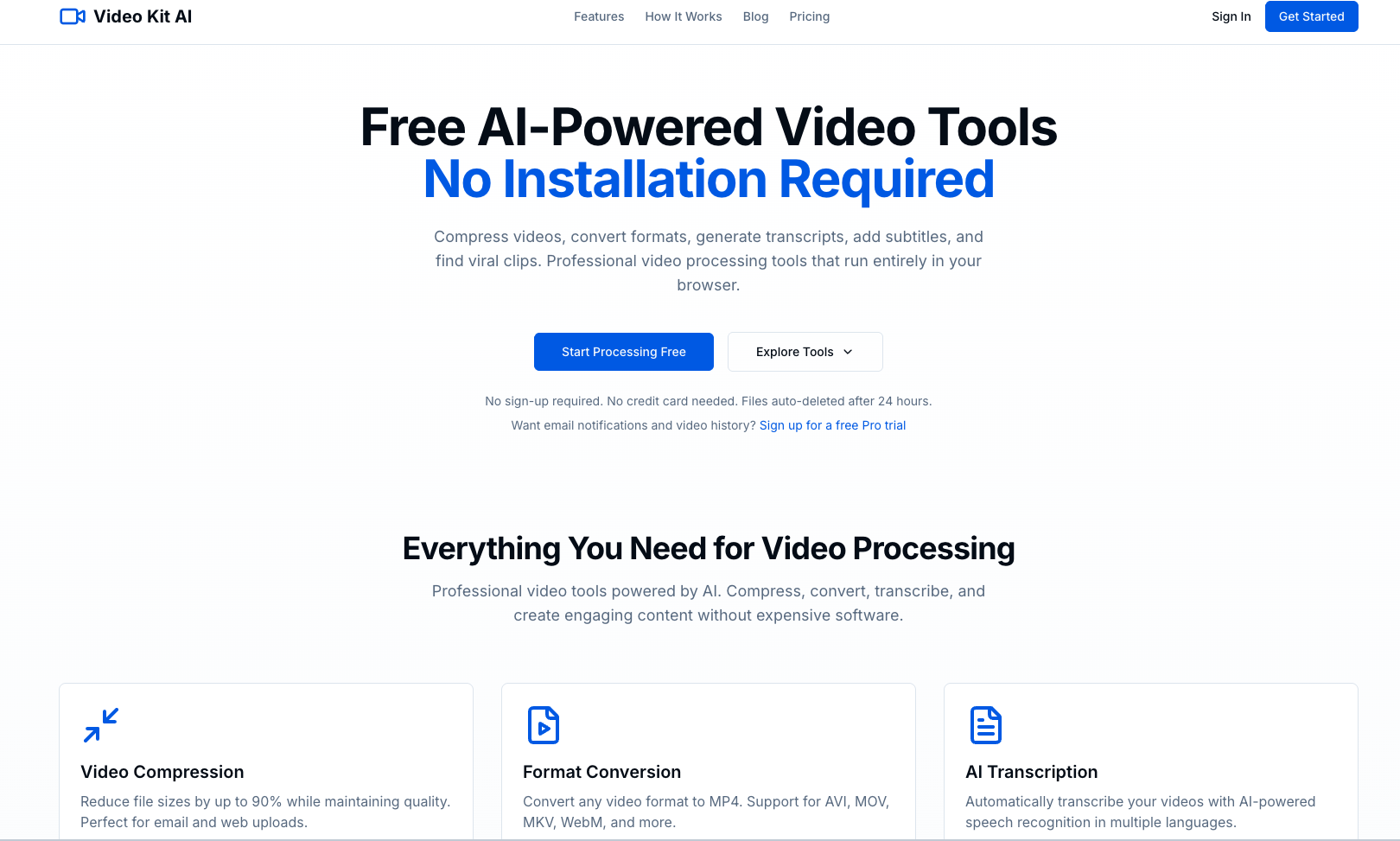 Video Kit AI - AI-Powered Video Tools